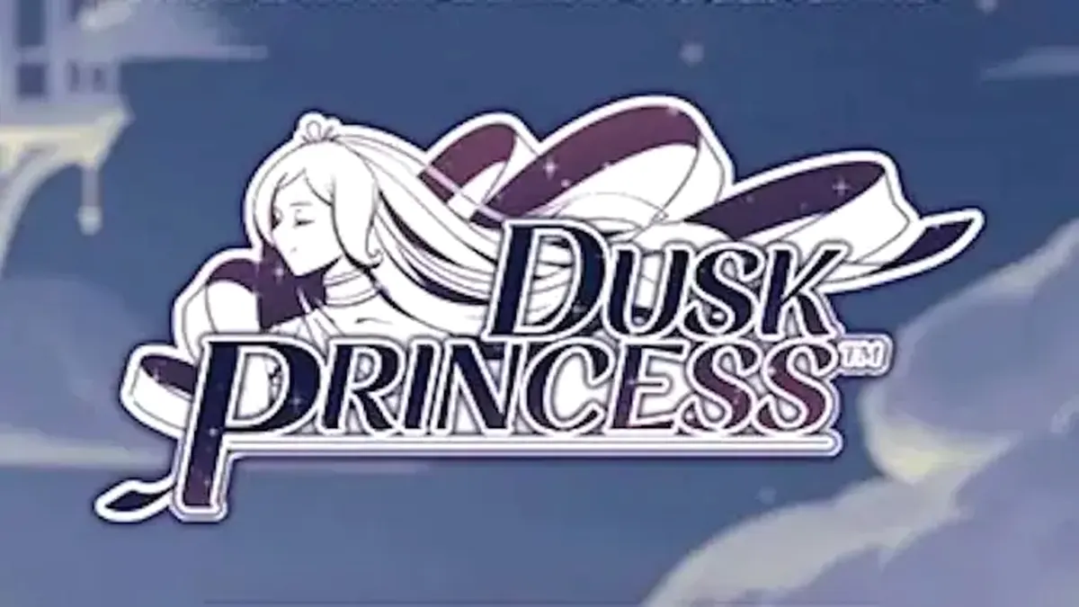 Captura de tela do jogo de slot Dusk Princess, mostrando a Princesa Luna e um castelo mágico ao anoitecer.